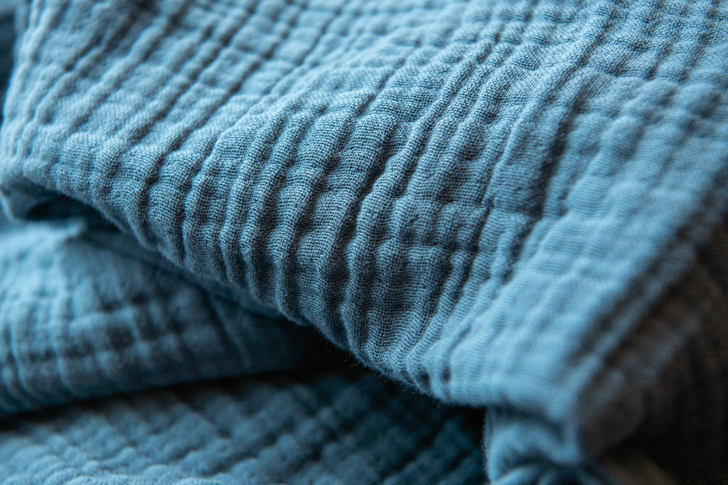 Dusky Blue Dreamy Cotton Gauze Robe