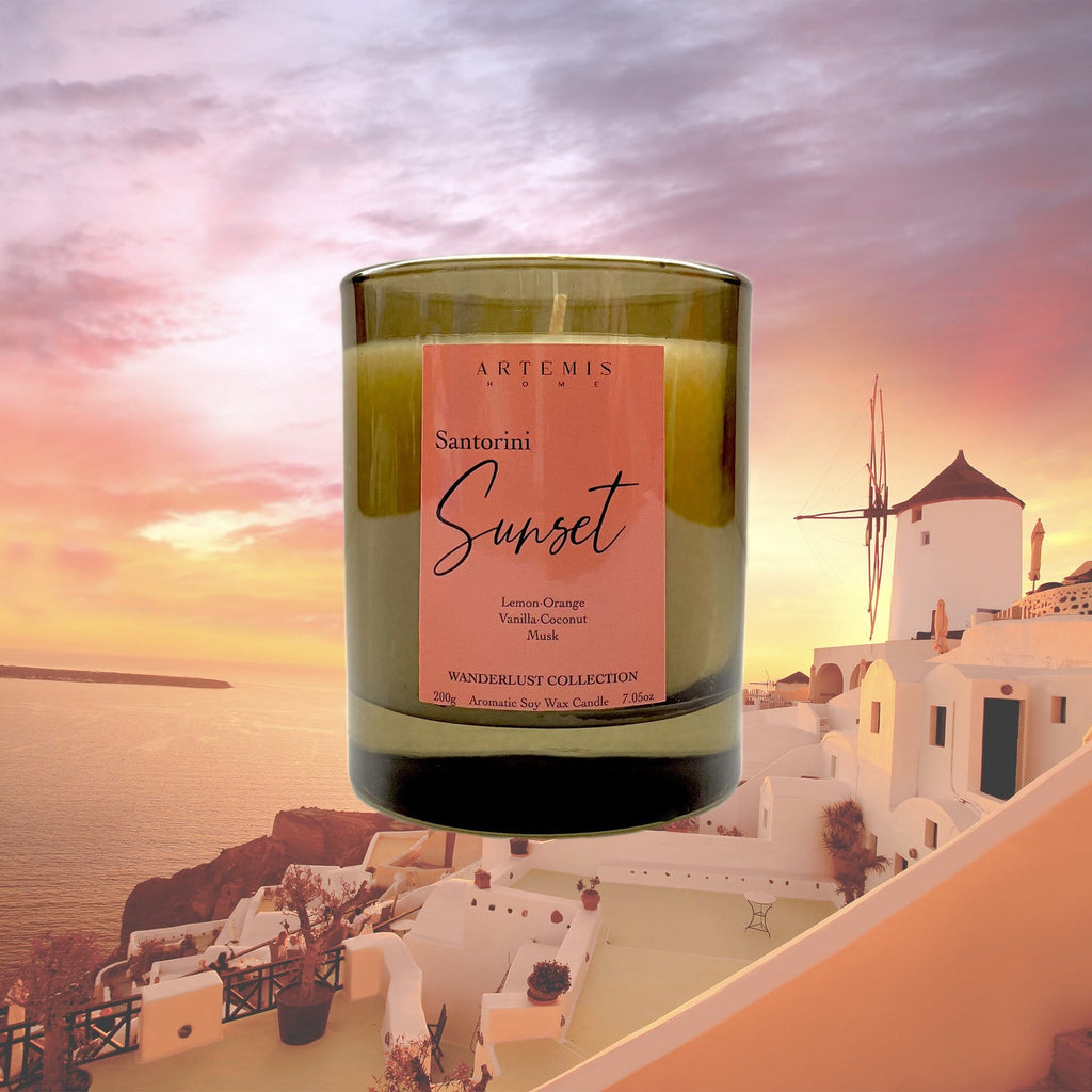 Santorini Sunset Candle